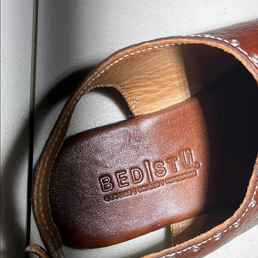 Bed Stu -quality craftsman Brown Leather Sandals size 6.5 unworn - Picture 5 of 12